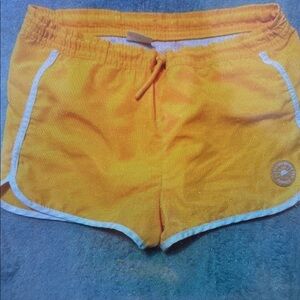 Vibrant Orange Kids Swim Trunks
